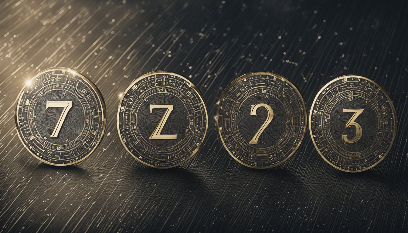 coins with numbers 